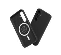 RhinoShield SolidSuit Case Compatible with Magsafe for [Galaxy S25] | Shock Absorbent Slim Design Protective Cover with Premium Matte Finish 3.5M / 11ft Drop Protection - Classic Black