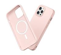 RhinoShield SolidSuit Case Compatible with Magsafe for [iPhone 12/12 Pro] | Shock Absorbent Slim Design Protective Cover with Premium Matte Finish 3.5M / 11ft Drop Protection - Blush Pink
