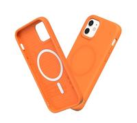 RhinoShield SolidSuit Case Compatible with Magsafe for [iPhone 12 mini] | Shock Absorbent Slim Design Protective Cover with Premium Matte Finish 3.5M / 11ft Drop Protection - Neon Orange