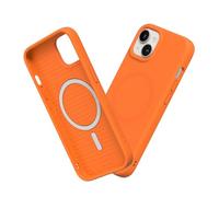RhinoShield SolidSuit Case Compatible with Magsafe for [iPhone 13/14] | Shock Absorbent Slim Design Protective Cover with Premium Matte Finish 3.5M / 11ft Drop Protection - Neon Orange