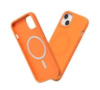RhinoShield SolidSuit Case Compatible with Magsafe for [iPhone 13 mini] | Shock Absorbent Slim Design Protective Cover with Premium Matte Finish 3.5M / 11ft Drop Protection - Neon Orange