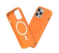RhinoShield SolidSuit Case Compatible with Magsafe for [iPhone 13 Pro] | Shock Absorbent Slim Design Protective Cover with Premium Matte Finish 3.5M / 11ft Drop Protection - Neon Orange