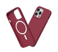 RhinoShield SolidSuit Case Compatible with Magsafe for [iPhone 13 Pro] | Shock Absorbent Slim Design Protective Cover with Premium Matte Finish 3.5M / 11ft Drop Protection - Bordeaux Red