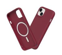 RhinoShield SolidSuit Case Compatible with Magsafe for [iPhone 14 Plus] | Shock Absorbent Slim Design Protective Cover with Premium Matte Finish 3.5M / 11ft Drop Protection - Bordeaux Red