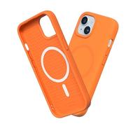 RhinoShield SolidSuit Case Compatible with Magsafe for [iPhone 15 Plus] | Shock Absorbent Slim Design Protective Cover with Premium Matte Finish 3.5M / 11ft Drop Protection - Neon Orange