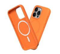 RhinoShield SolidSuit Case Compatible with Magsafe for [iPhone 15 Pro Max] | Shock Absorbent Slim Design Protective Cover with Premium Matte Finish 3.5M / 11ft Drop Protection - Neon Orange
