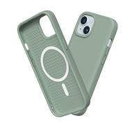 RhinoShield SolidSuit Case Compatible with Magsafe for [iPhone 15] | Shock Absorbent Slim Design Protective Cover with Premium Matte Finish 3.5M / 11ft Drop Protection - Sage Green