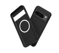 RhinoShield SolidSuit Case Compatible with Magsafe for [Pixel 8] | Shock Absorbent Slim Design Protective Cover with Premium Matte Finish 3.5M / 11ft Drop Protection - Classic Black