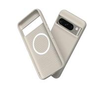 RhinoShield SolidSuit Case Compatible with Magsafe for [Pixel 8] | Shock Absorbent Slim Design Protective Cover with Premium Matte Finish 3.5M / 11ft Drop Protection - Shell Beige
