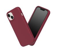 RhinoShield Case Compatible with [iPhone 13/14] | SolidSuit - Shock Absorbent Slim Design Protective Cover with Premium Matte Finish 3.5M / 11ft Drop Protection - Bordeaux Red