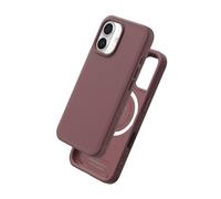 RhinoShield Case Compatible with Magsafe for [iPhone 16] | SolidX - Reinforced Shock-Absorbing Slim Design Protective Cover with 3.5M / 11ft Drop Protection - Deep Mauve