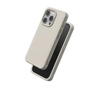 RhinoShield Case Compatible with [iPhone 15 Pro] | SolidX - Reinforced Shock-Absorbing Slim Design Protective Cover with 3.5M / 11ft Drop Protection - Shell Beige
