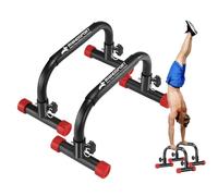 RHINOSPORT Parallettes Bars Dip Calisthenics Push Up Bar Calisthenics Attrezzature Calisthenics 25,9cm di altezza 300kg Capacità di peso per allenamento della forza Allenamento (rosso)