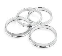 Rhinotuning 4 anelli di centraggio Ø 60,1 mm su diametro 56,1 mm, argento alluminio