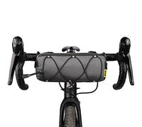 Rhinowalk, Borsa da manubrio a rullo per bicicletta, con tracolla, un accessorio da ciclismo professionale per bici da strada, da città e mountain bike, grigio
