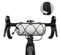 Rhinowalk - Borsa da manubrio per bicicletta, borsa contenitore anteriore con tracolla, per bici da strada, mountain bike, ciclismo e cicloturismo (bianco)