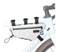 Rhinowalk Borsa da telaio per bicicletta, impermeabile, triangolare, 1,8 l, borsa da bicicletta, accessori professionali per ciclismo, colore bianco