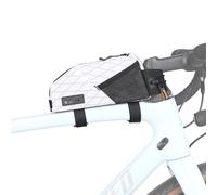 Rhinowalk Borsa per il tubo superiore della bicicletta, borsa per telaio, borsa impermeabile per bicicletta, accessorio professionale per mountain bike e bici da corsa, 1,2L, Bianco