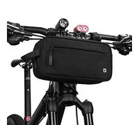 Rhinowalk Borsa per manubrio per bicicletta, borsa per manubrio anteriore, cestino per bicicletta multifunzionale impermeabile per mountain bike, accessori per biciclette-Nero
