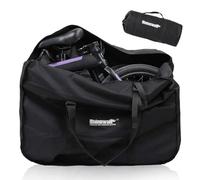 Rhinowalk - Borsa pieghevole per bici da 20/26", impermeabile, da viaggio, borsa da trasporto per auto, treno, aereo da viaggio (66 cm), colore: nero