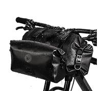 Rhinowalk Set da 2 pezzi per manubrio della bicicletta, borsa impermeabile per tubo anteriore, grande capacità, borsa a tracolla