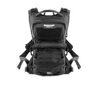 Rhinowalk Zaino da moto con supporto per casco e parapioggia, compatibile con l'idratazione, adatto per laptop, zaino da viaggio impermeabile per moto, ciclismo, escursionismo, campeggio, colore nero