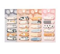 RhiVrillion 4 Set 720 Pezzi Note Adesive Gatto Festa, 6 Disegni per Tema, Blocchetto Memo Cancelleria Bambina, Regalino Compleanno Bambini Invitati, Segnalibri