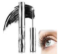 RhiVrillion Mascara, Iron Wand Mascara, Washable Metal Mascar, Bristleless Rod Brush, per Ciglia e Sopracciglia, Anti-Sbavature, Arricciante e a Lunga Tenuta, Senza Sfaldature, Senza Grumi