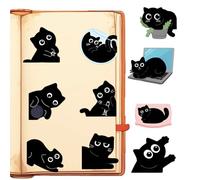 RhiVrillion Segnalibri Magnetici Gatto 10 Unità Design Vari, Segnalibro Libri per Bambini, Donne, Colleghi, Insegnanti, Amanti Libri e Gatti, Regalo Halloween Natale, Riempimento Calendario Avvento