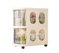 RHJOPL Carrello Portaoggetti Sottile,carrello Estraibile Sottile A 3-5 Livelli,carrello Da Cucina Con Ruote,ripiano In Plastica Accanto Al Frigorifero,for Cucina Casa(33x58x67.5cm)