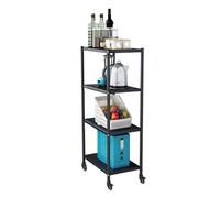 RHJOPL Carrello Portaoggetti Sottile, Carrello Sottile Estraibile A 3-5 Livelli, In Acciaio Inox, Ripiano For Dispensa, Ideale For Dispensa, Casa E Cucina.(32x50x115cm)