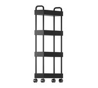 RHJOPL Carrello Sottile Con Ruote,carrello Portaoggetti Sottile,carrello For Lavanderia Sottile Con Maniglia, Carrello Estraibile Sottile A 5 Livelli,for Piccoli Spazi(14x95.5x50cm)