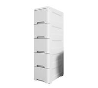 RHJOPL Mobiletto Sottile Con Ruote,Cassetto Portaoggetti, Carrello,Mobiletto For Lavanderia Sottile Con Maniglia,Mobiletto Indipendente,For Casa, Cucina,Piccoli Spazi(25x38x83cm)