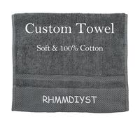 RHMMDIYST Asciugamani personalizzati per le mani | Asciugamani da bagno personalizzati con nome | 100% cotone morbido e ad asciugatura rapida | Regalo unico per genitori e coppia | Un essenziale