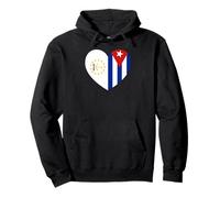Rhode Island And Cuba Flags: Heart Shaped Unity Felpa con Cappuccio