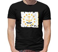 Rhode Island Bandiera T-Shirt - Provvidenza - USA - State Bandiere - Viaggio