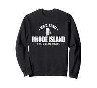 Rhode Island EST. 1790 The Ocean State Stati Uniti Felpa