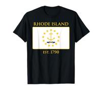 Rhode Island Flag 13th US State 1790 Rhode Island Citizen Maglietta
