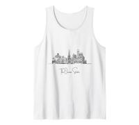 Rhode Island Home Black Skyline Travel Art Souvenir Canotta