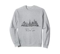 Rhode Island Home Black Skyline Travel Art Souvenir Felpa