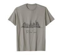 Rhode Island Home Black Skyline Travel Art Souvenir Maglietta
