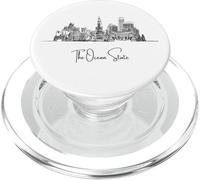 Rhode Island Home Black Skyline Travel Art Souvenir PopSockets PopGrip per MagSafe