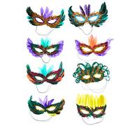 Rhode Island Novelty Maschere di piume Mardi Gras 50 pezzi Assortimento