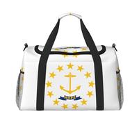 Rhode Island State Flag Print Ample Space Travel Duffle Bags Grande Capacità Borsa da viaggio a mano per il fine settimana in aereo