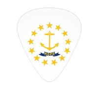 Rhode Island State Flag set di plettri per chitarra, 3 diversi spessori, 12 pezzi per una varietà di strumenti