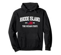 Rhode Island The Ocean State Patriotic RI Pride Felpa con Cappuccio