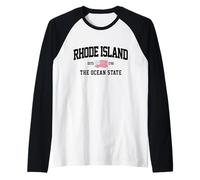 Rhode Island The Ocean State RI Pride Maglia con Maniche Raglan