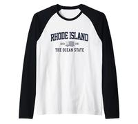 Rhode Island The Ocean State RI Pride Maglia con Maniche Raglan
