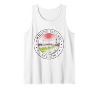 Rhode Vintage Island State 1790 - Maglia Barche a vela Harbor Canotta