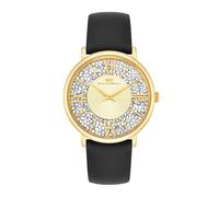 Rhodenwald & Söhne Orologio Donna analogico Giappone Quarzo con Cinturino in Vero cuoio Ornato con cristalli 10010337